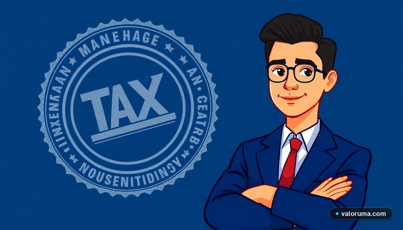 Contador mexicano calculando ISR aguinaldo UMA IMSS 2026, fondo corporativo azul marino