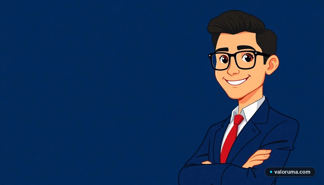 Ilustración vectorial de un contador mexicano usando una calculadora de aguinaldo en UMAS para 2026.