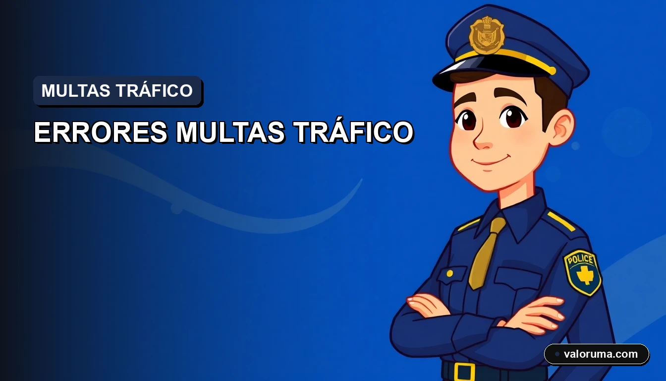 Errores comunes al calcular multas de tráfico en UMAS, ilustración vectorial plana, estilo corporate Memphis, México