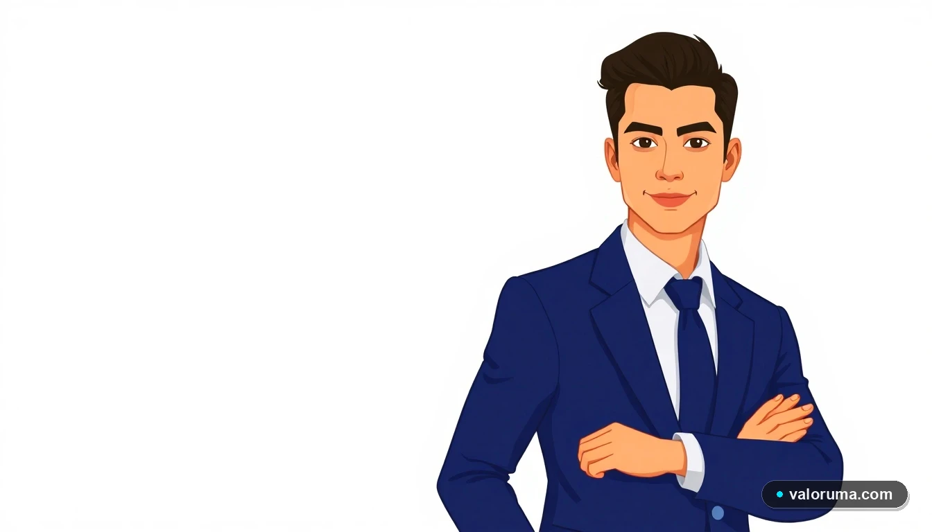 Ilustración de contador mexicano calculando aguinaldo con UMA 2026, estilo Corporate Memphis.