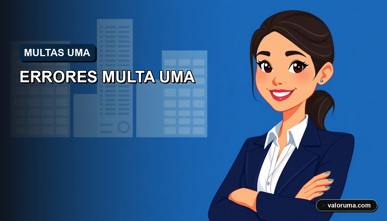 Errores comunes al calcular multa UMA de tránsito en México | ilustración corporativa vectorial