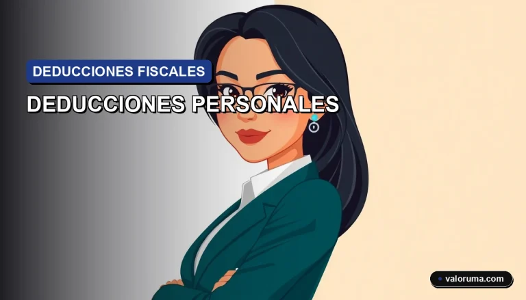 Ilustración vectorial corporativa estilo Corporate Memphis de un contador mexicano, sobre fondo minimalista con paleta de azules profundos, representando el tema de deducciones en UMA para el ISR.