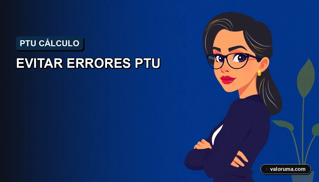 Ilustración vectorial de un contador inteligente en media figura, fondo azul corporativo vacío, tema de cálculo de PTU y utilidades 2026 en México