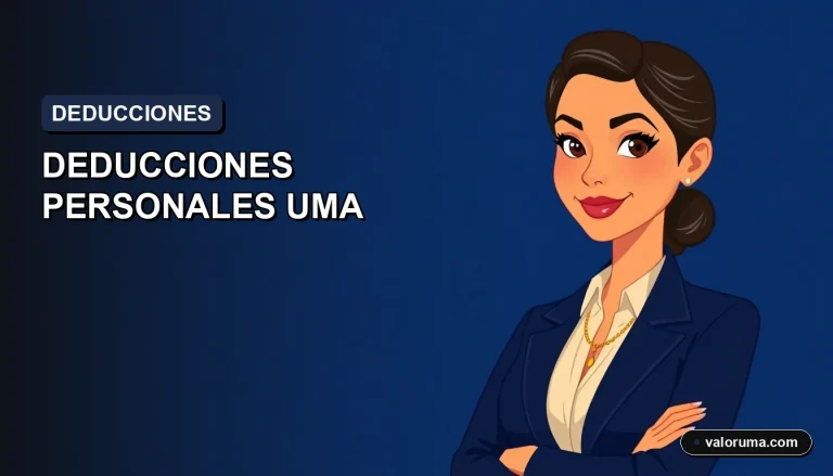 Ilustración corporativa de nuevas reglas para deducciones personales UMA 2026 en México