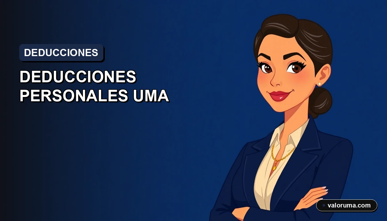 Ilustración corporativa de nuevas reglas para deducciones personales UMA 2026 en México