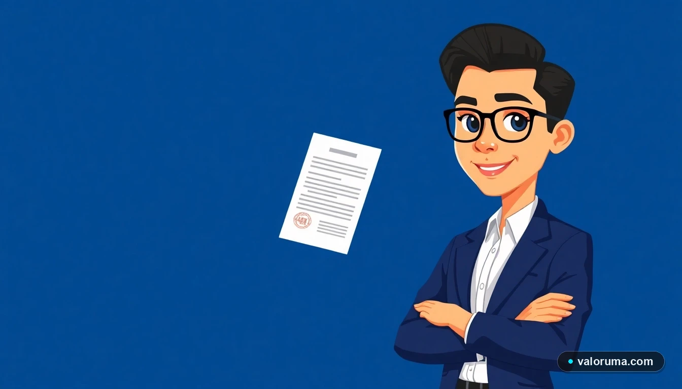 Ilustración de un contador mexicano revisando documentos fiscales relacionados con deducciones personales en UMA para el año 2026.