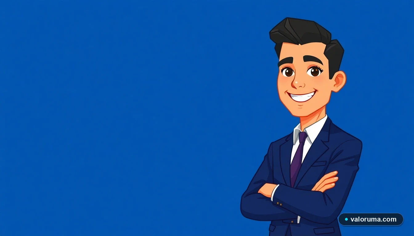 Ilustración vectorial plana de un contador mexicano profesional para guía de cálculo de crédito Infonavit en UMAS.