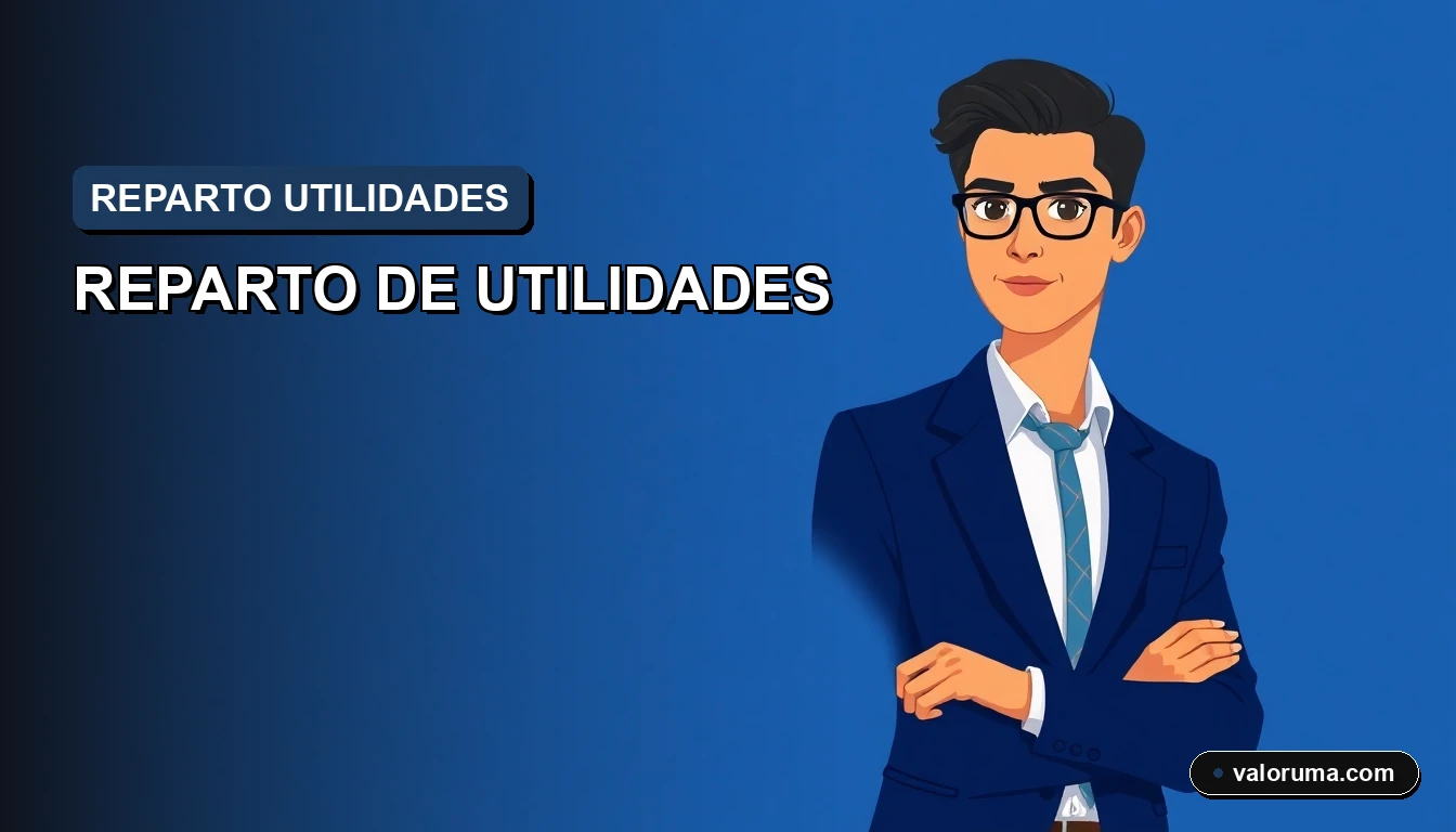 Ilustración corporativa plana de contador mexicano con expediente fiscal, diseño moderno para guía de reparto de utilidades 2026