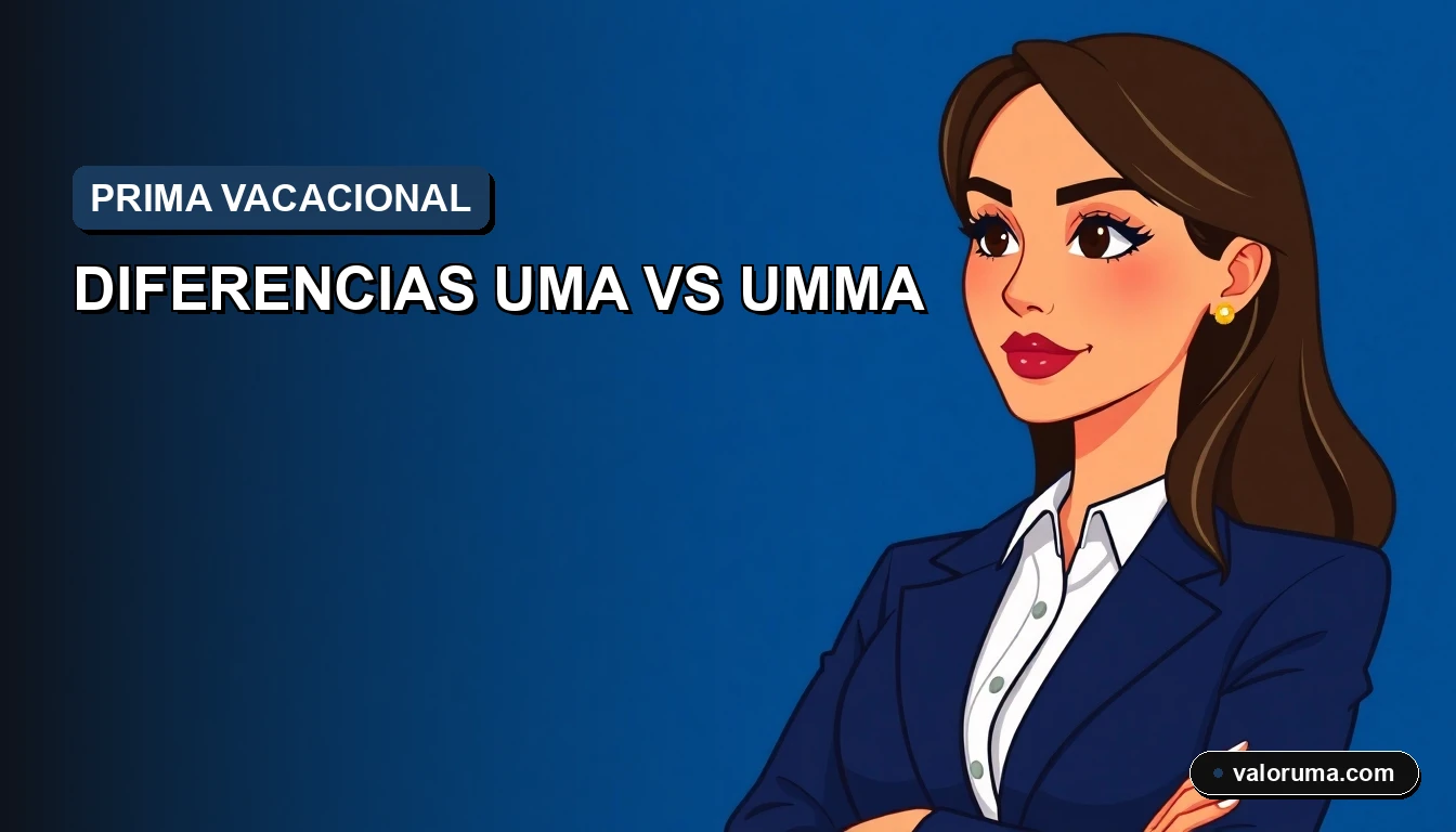 Ilustración de prima vacacional 2026 en México comparativa UMA y UMMA con contador profesional